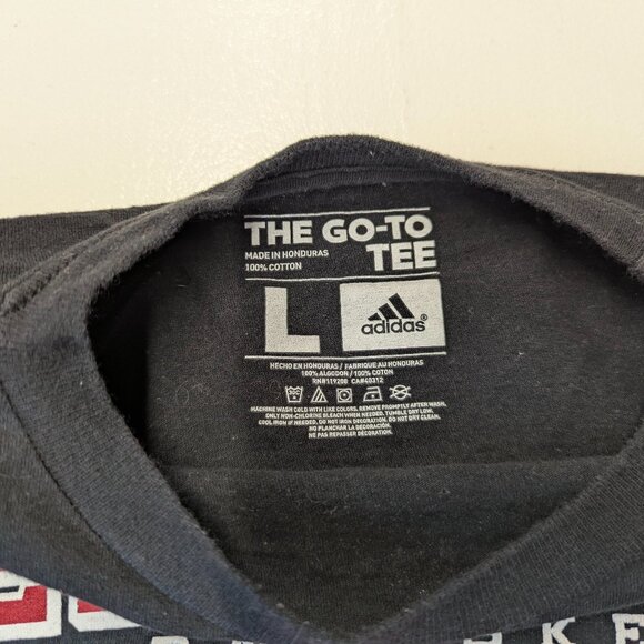 Adidas Nebraska Cornhuskers Black Sze Large Tee Short Sleeved - Picture 4 of 6